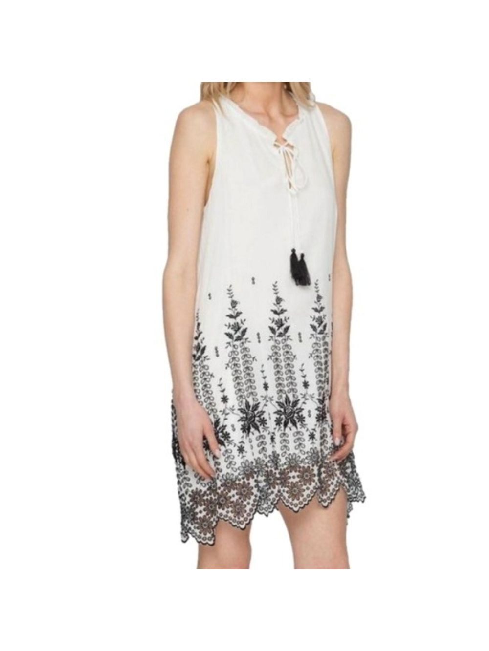Johnny Was Hollyhock Tassle Shift Dress